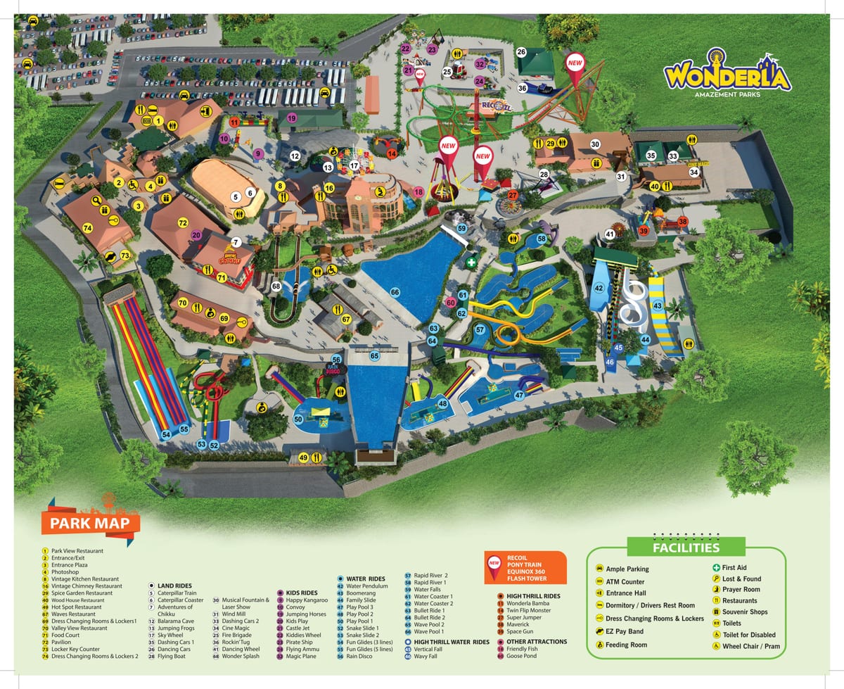 בנגלור Wonderla מפה