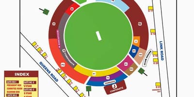 בנגלור chinnaswamy stadium מפה