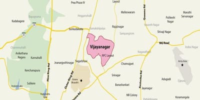 מפה של Vijayanagar בנגלור